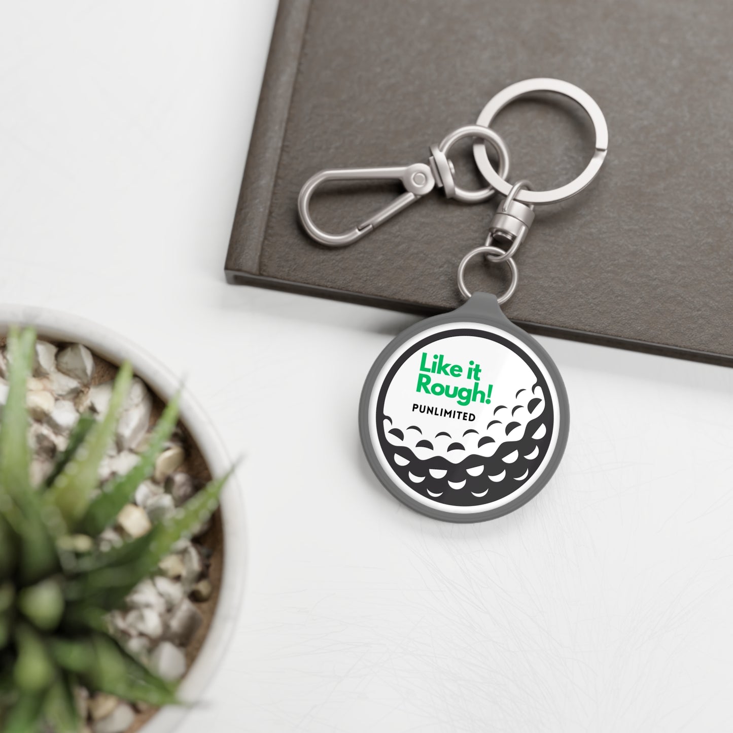 Golf Keyring Tag - 'Like it Rough!'