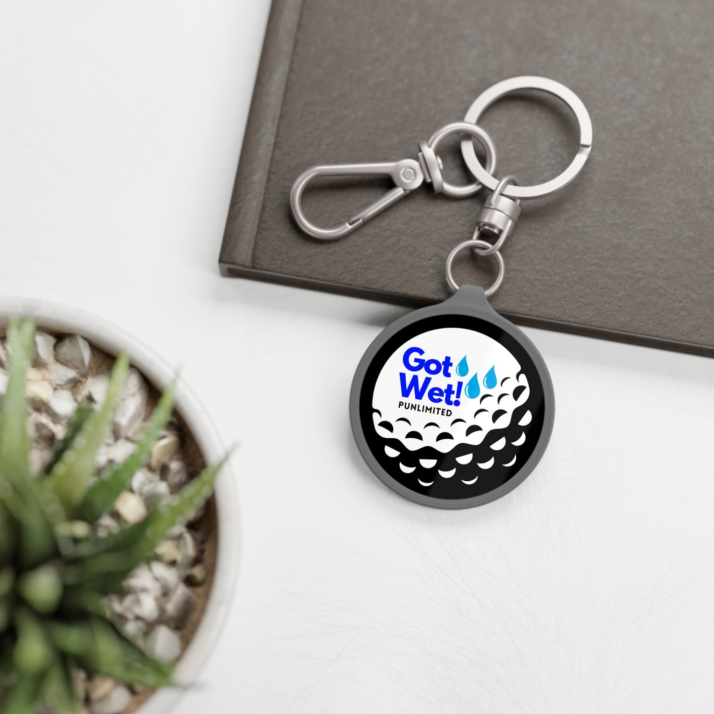 Funny Golf Keyring Tag - "Got Wet!"