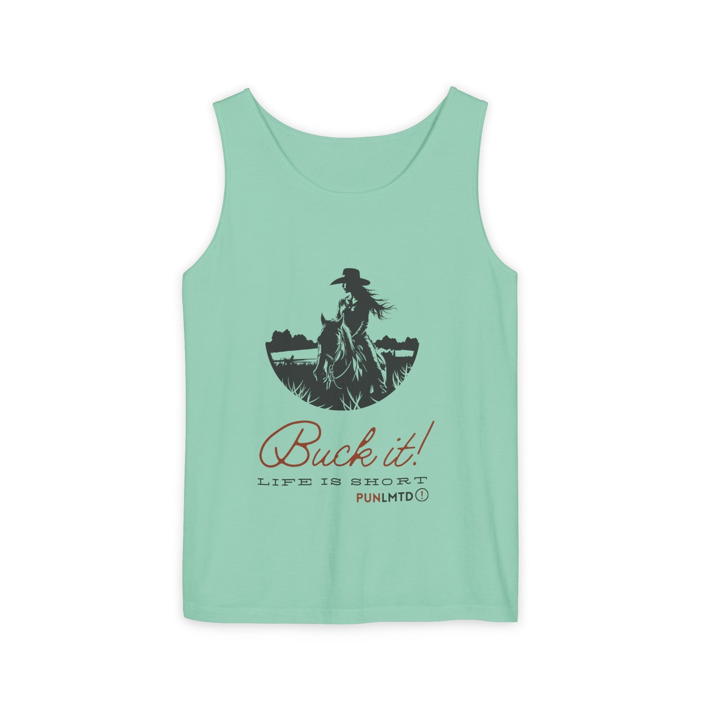 Horse Tank Top - Unisex Garment-Dyed - Buck It! Design 2