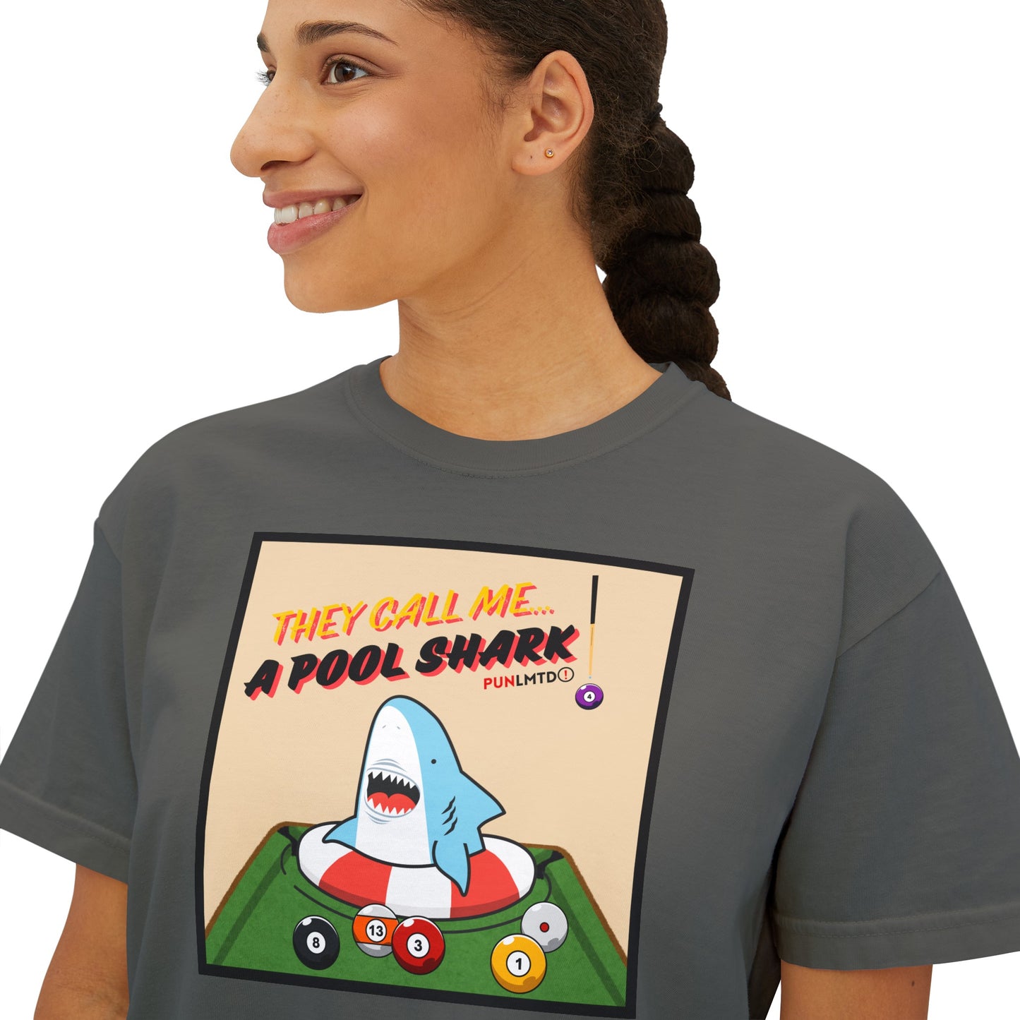 Funny Billiard Tee - They Call Me...A Pool Shark! Women's Boxy Tee