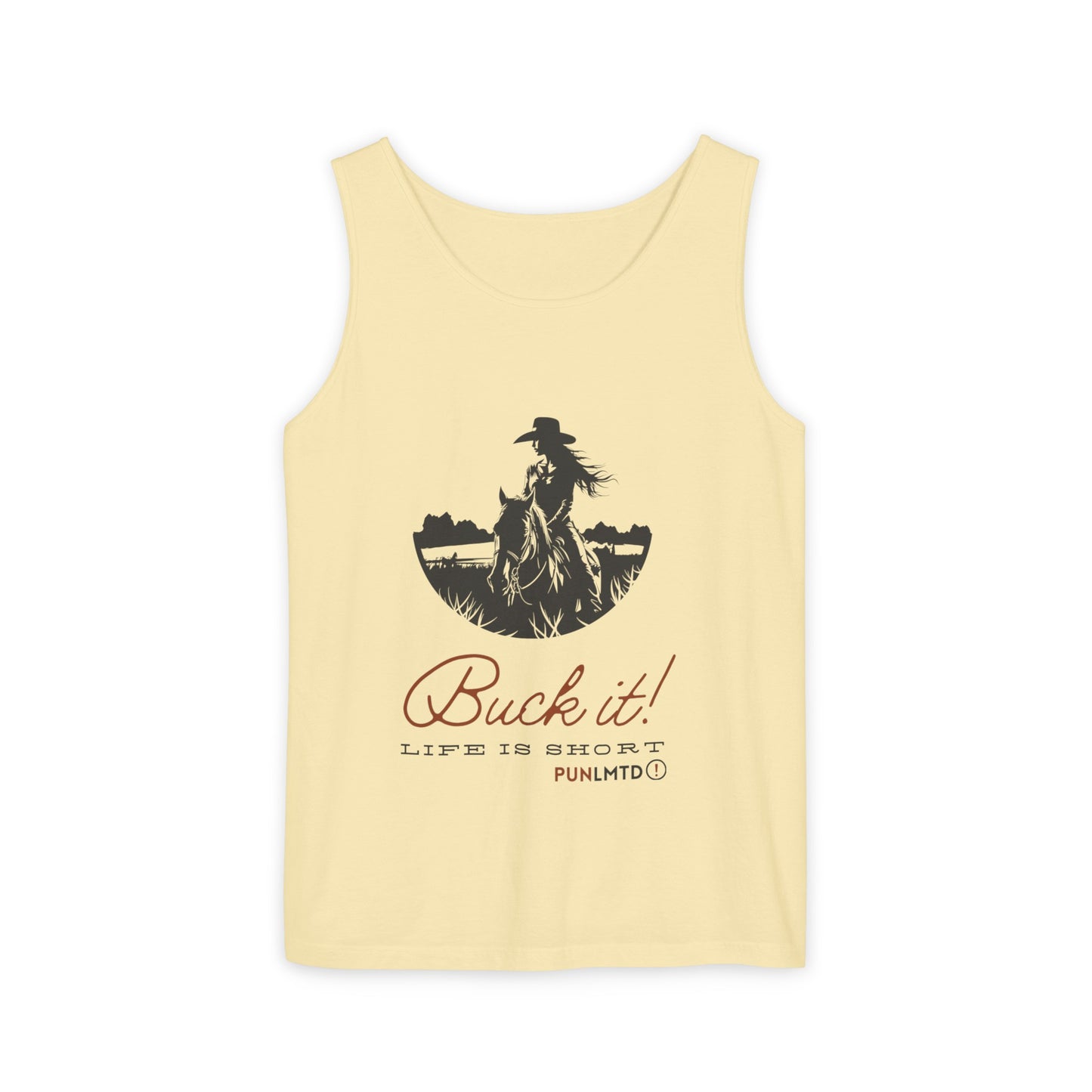 Horse Tank Top - Unisex Garment-Dyed - Buck It! Design 2