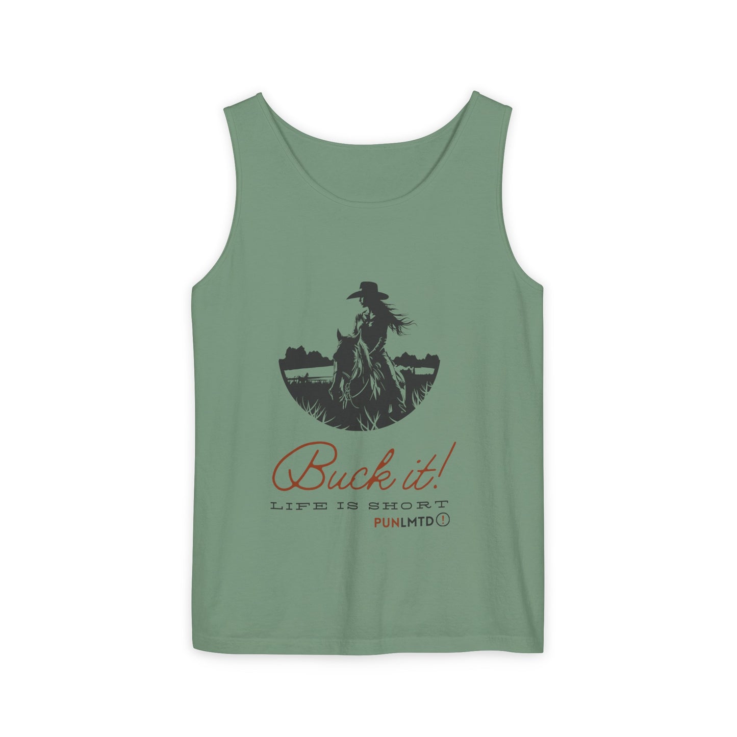 Horse Tank Top - Unisex Garment-Dyed - Buck It! Design 2