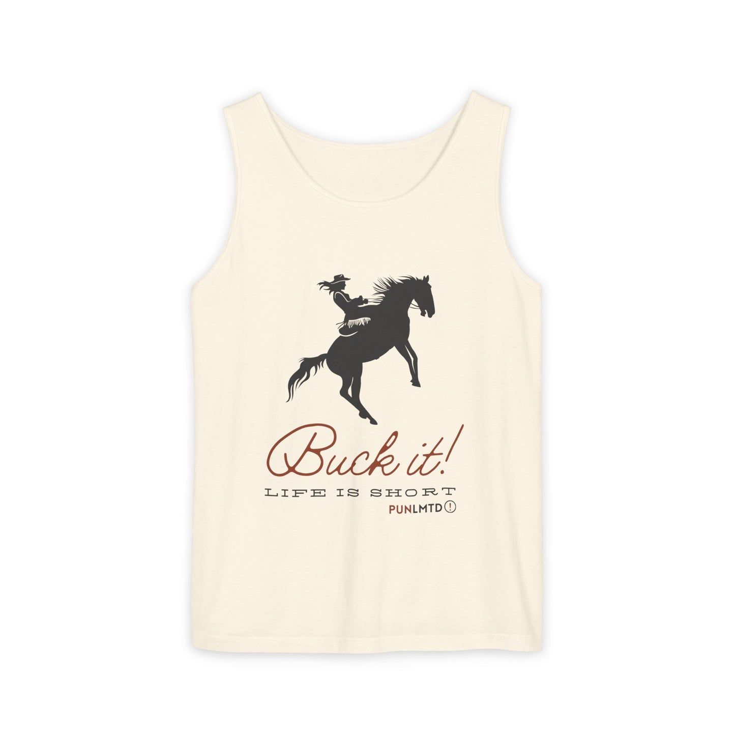 Unisex Garment-Dyed Tank Top - Buck It! Design 1