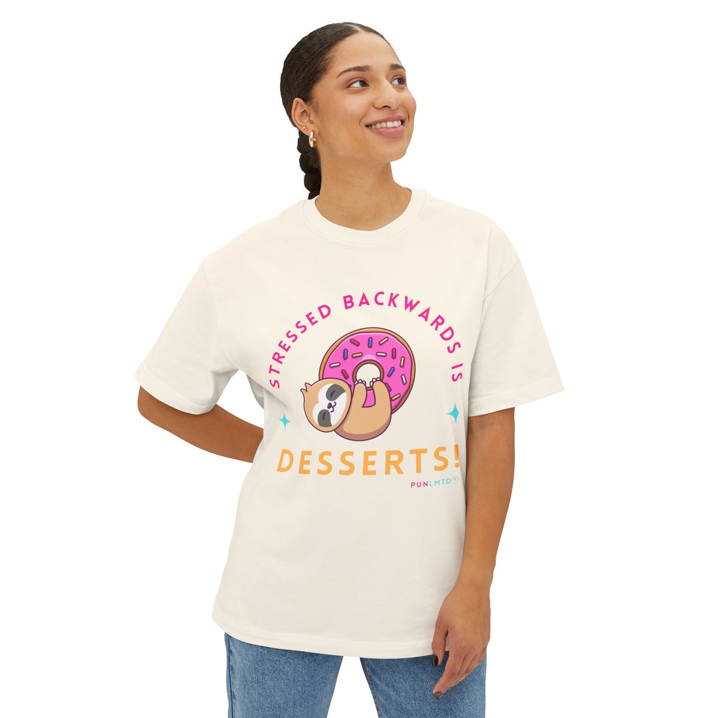 Stressed Backwards- Unisex Oversized Boxy Tee