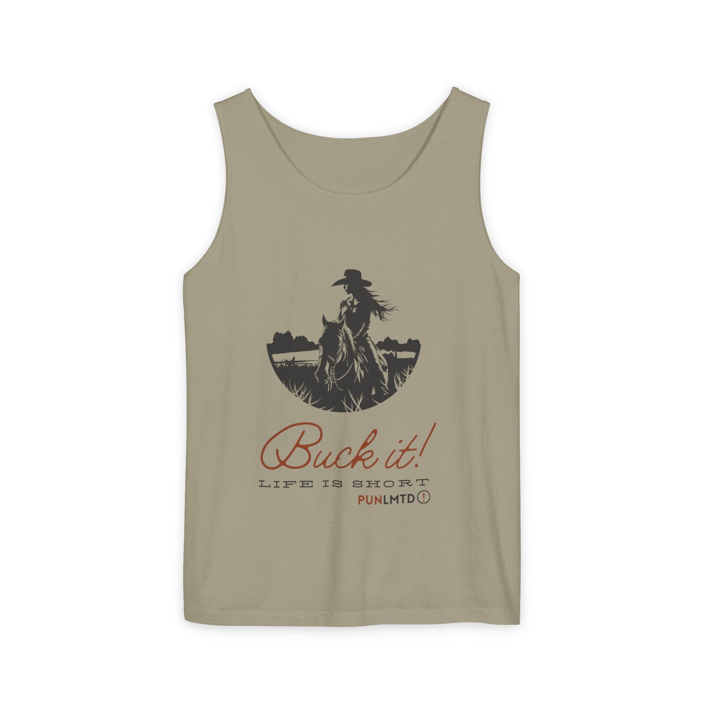 Horse Tank Top - Unisex Garment-Dyed - Buck It! Design 2