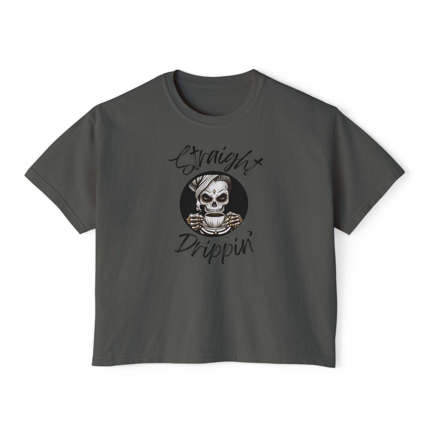 Straight Drippin' Female Skeleton Women's Boxy Tee