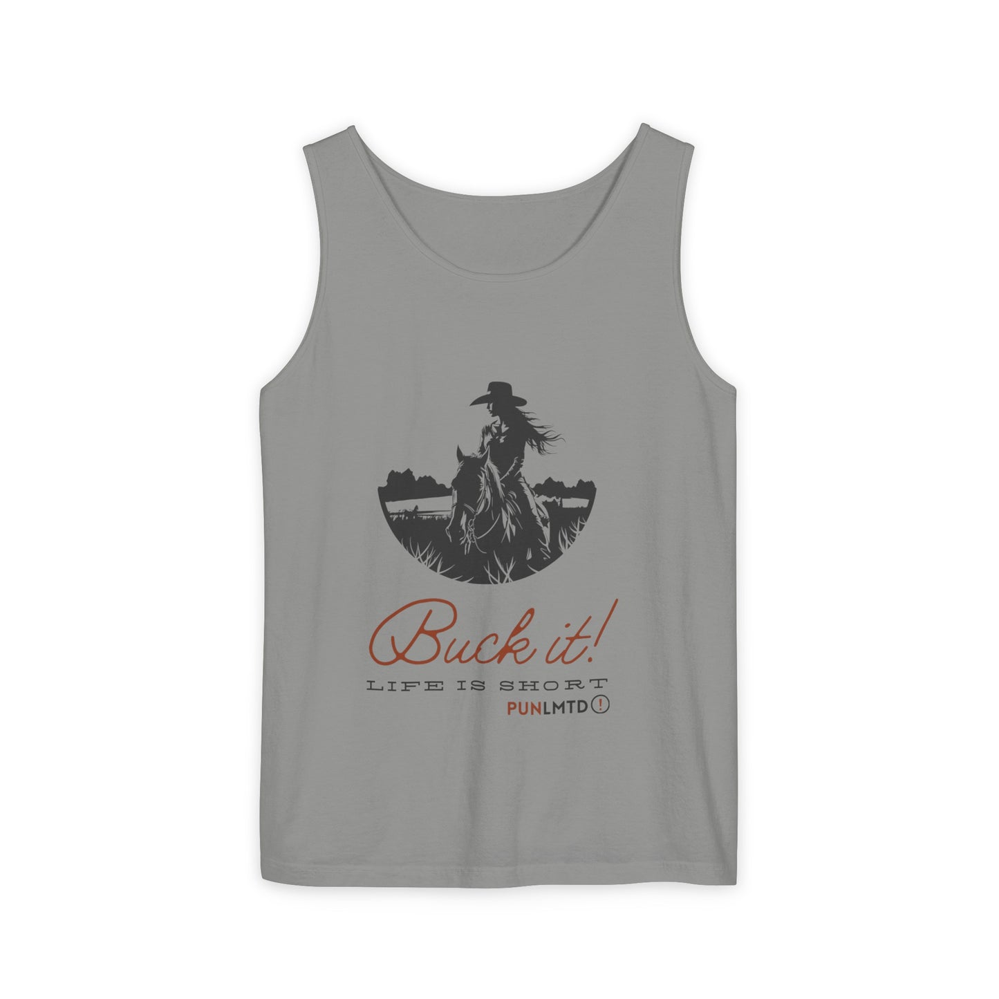 Horse Tank Top - Unisex Garment-Dyed - Buck It! Design 2