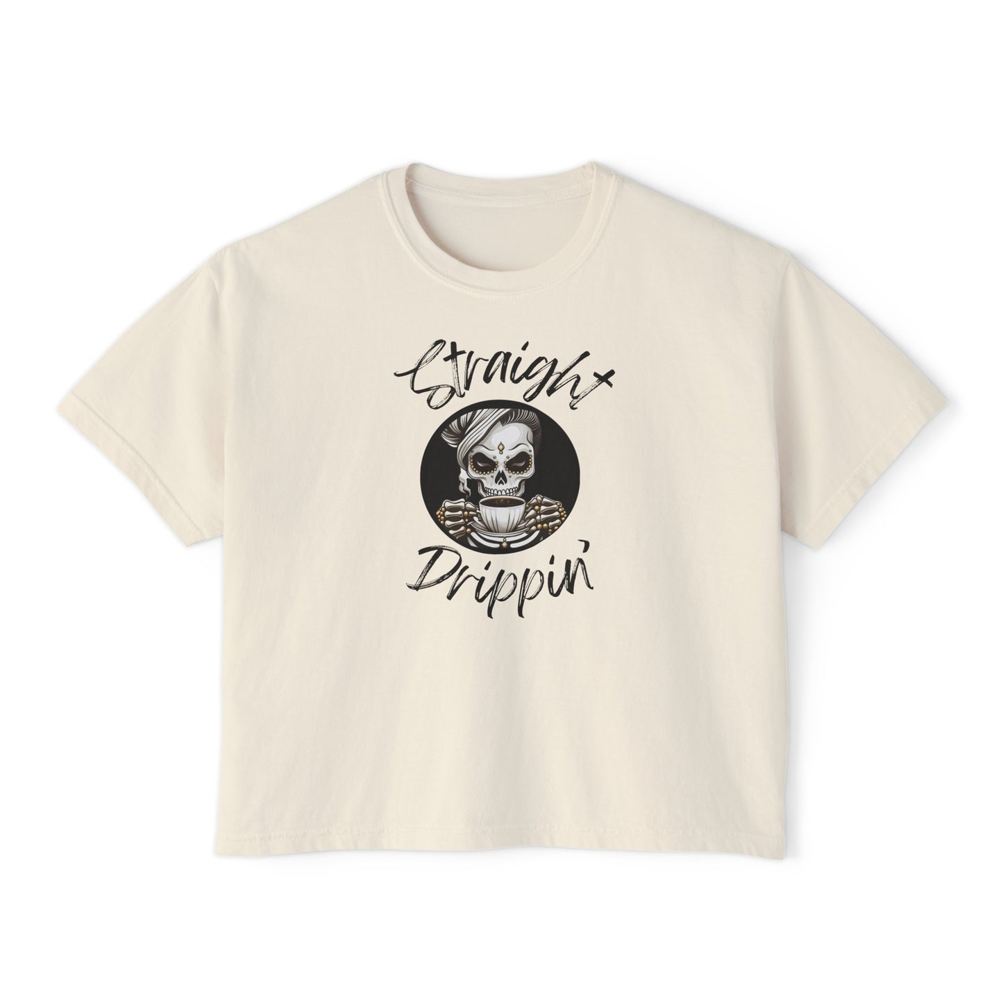 Straight Drippin' Female Skeleton Women's Boxy Tee