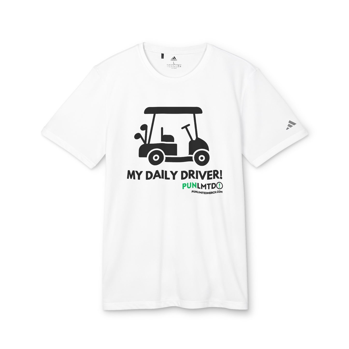 Funny Golf Shirt adidas® Unisex Sport T-shirt - My Daily Driver! By Punlimited