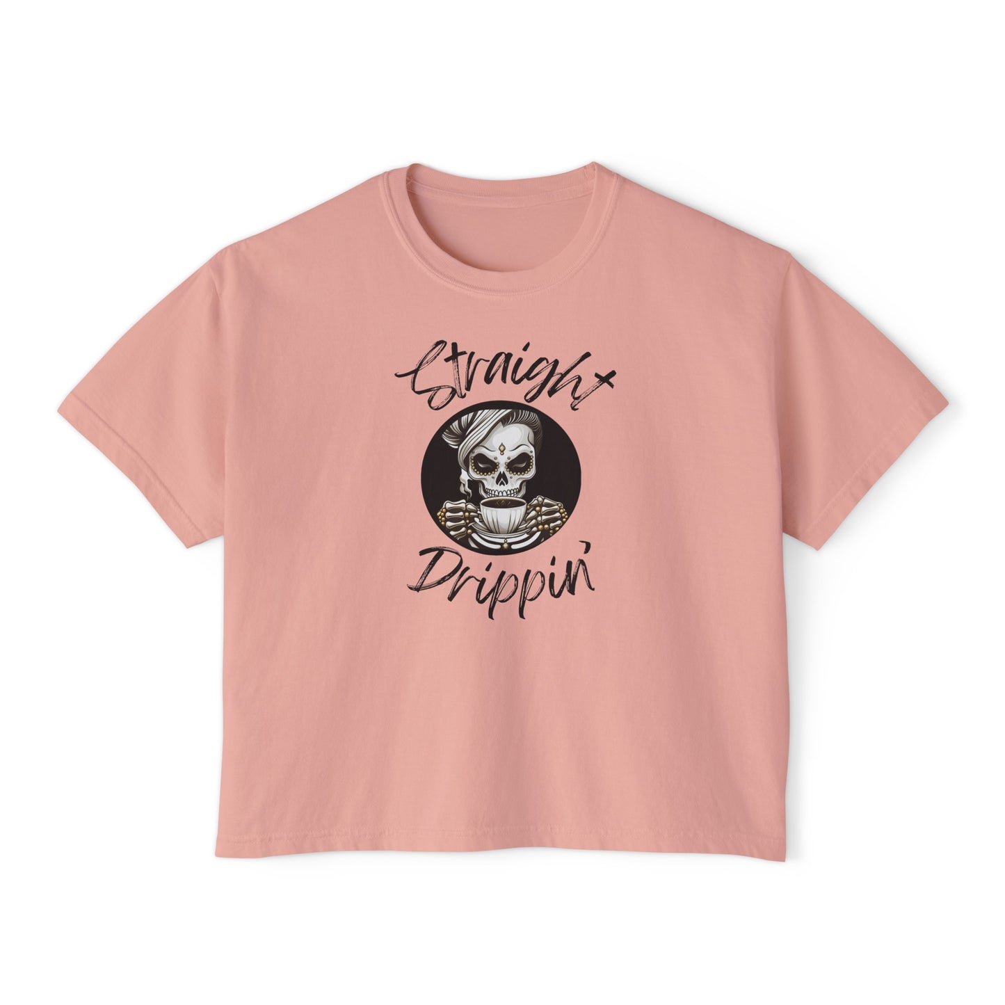 Straight Drippin' Female Skeleton Women's Boxy Tee