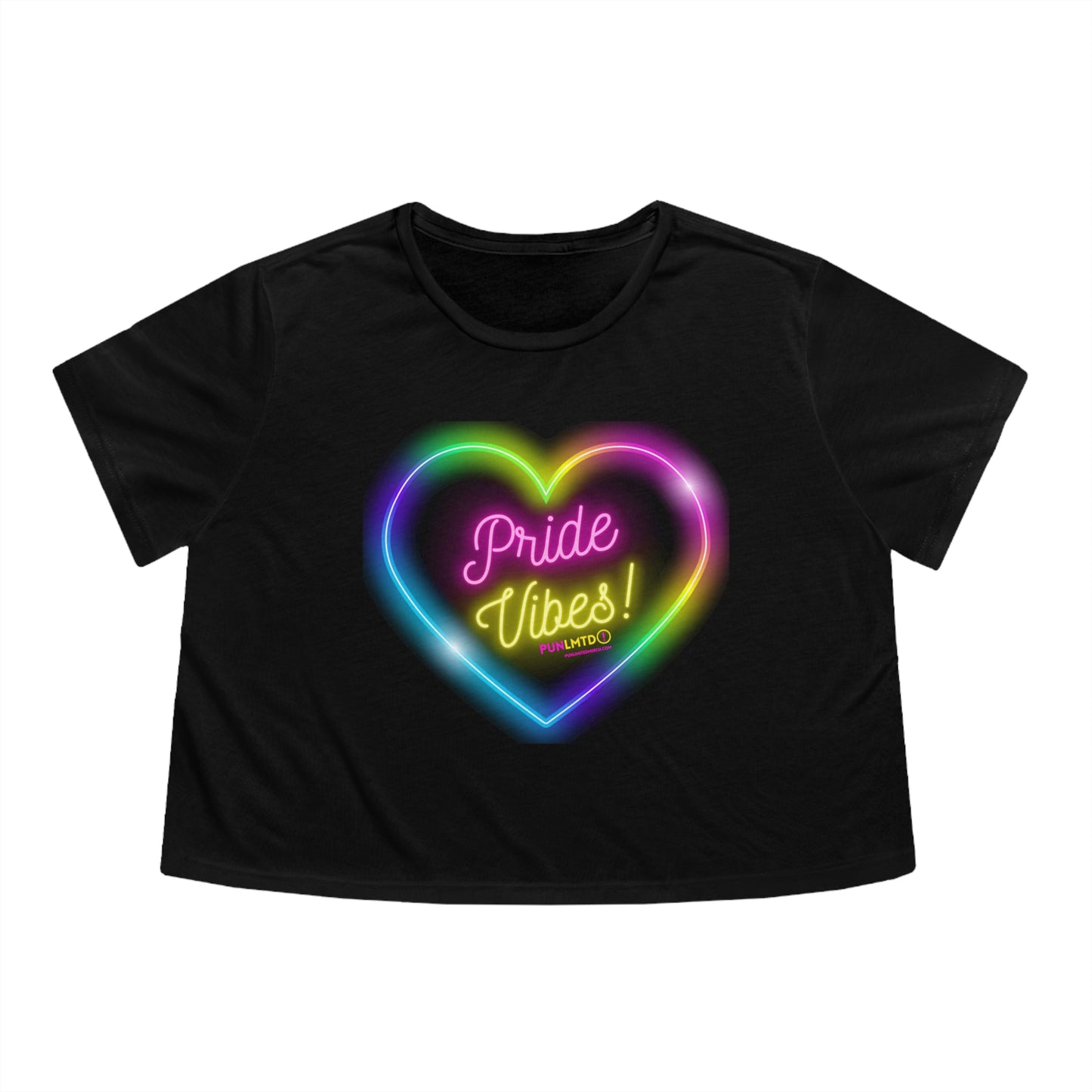 Crop Top - Pride Vibes - Women's Flowy Cropped Tee - By Punlimited