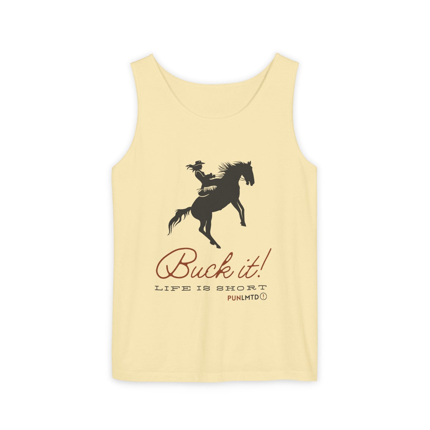 Unisex Garment-Dyed Tank Top - Buck It! Design 1