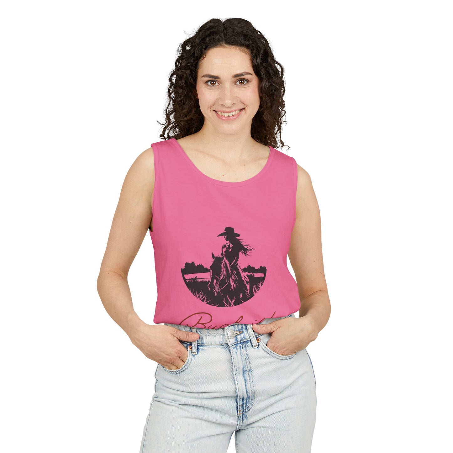 Horse Tank Top - Unisex Garment-Dyed - Buck It! Design 2