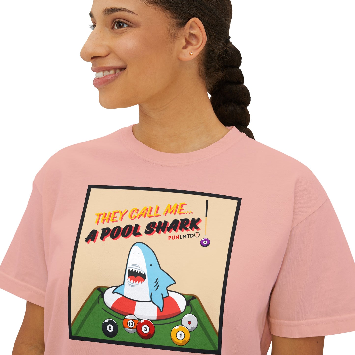 Funny Billiard Tee - They Call Me...A Pool Shark! Women's Boxy Tee