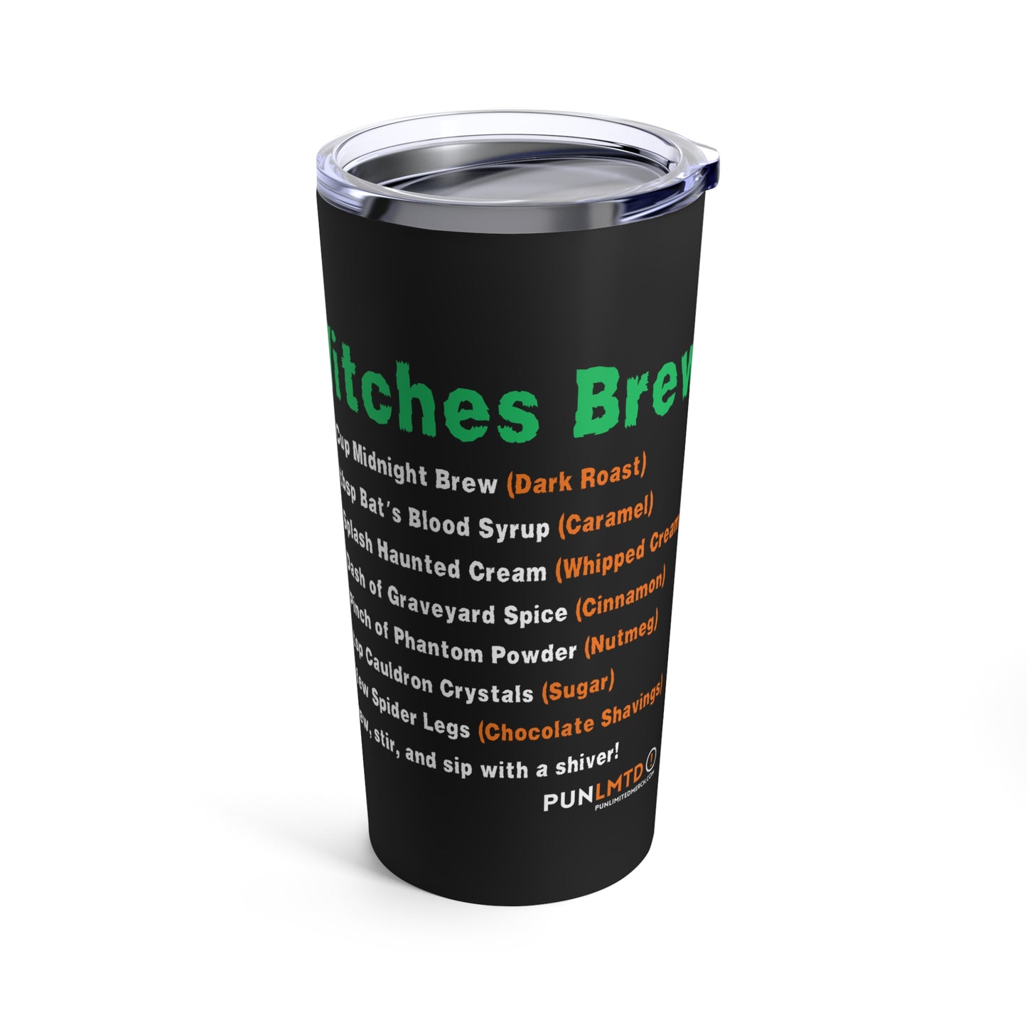 Halloween Tumbler 20oz - Witches Brew Recipe