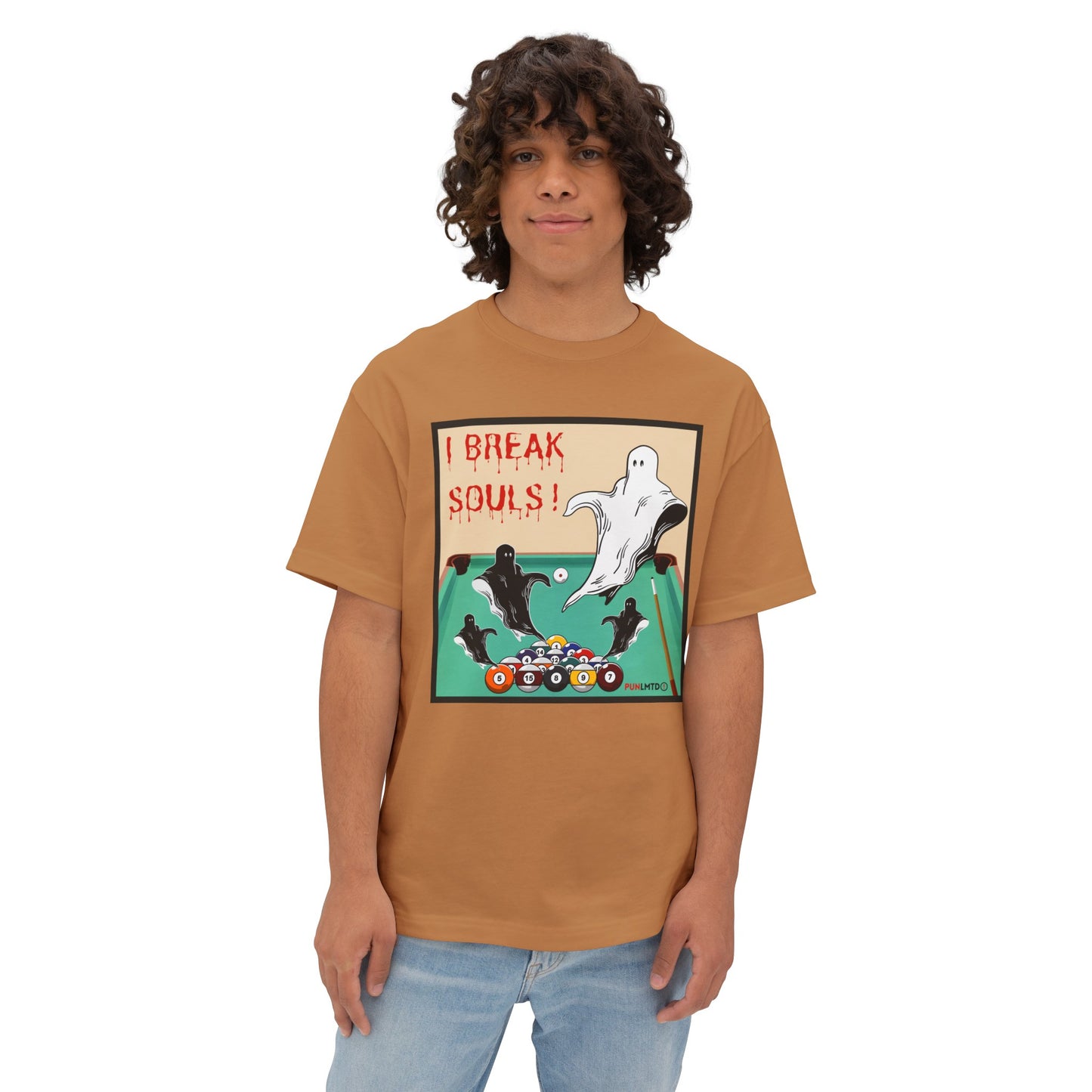 Funny Billiards Tee- I Break Souls! Unisex Oversized Boxy Tee