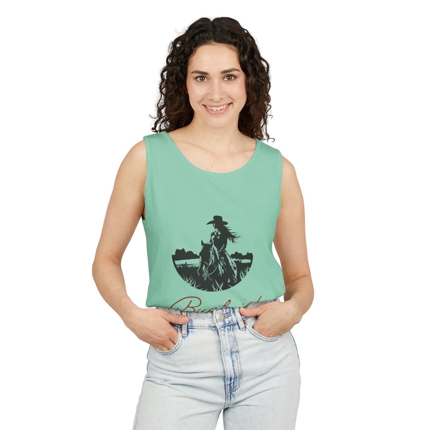 Horse Tank Top - Unisex Garment-Dyed - Buck It! Design 2