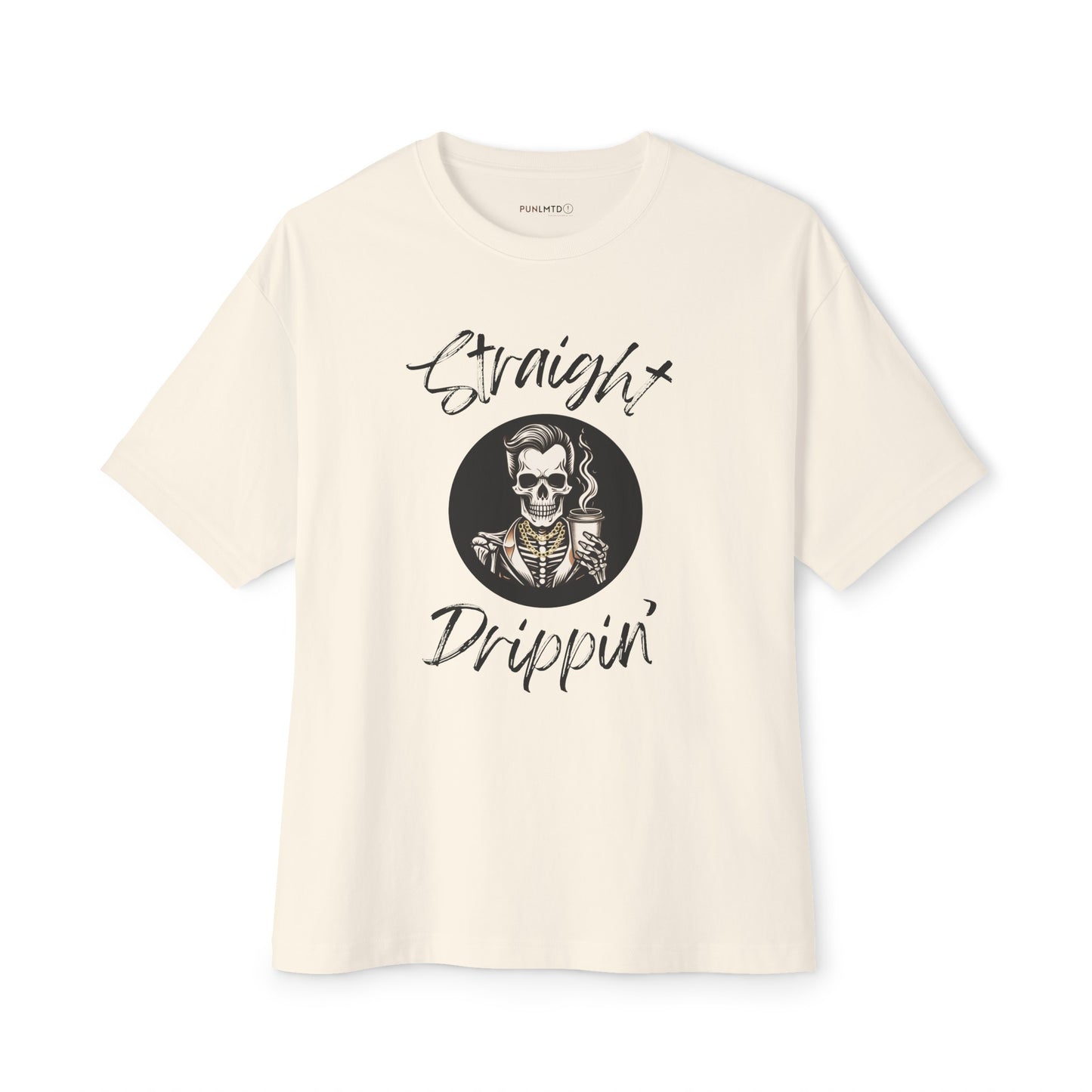 Straight Drippin' Male Skeleton Unisex Oversized Boxy Tee