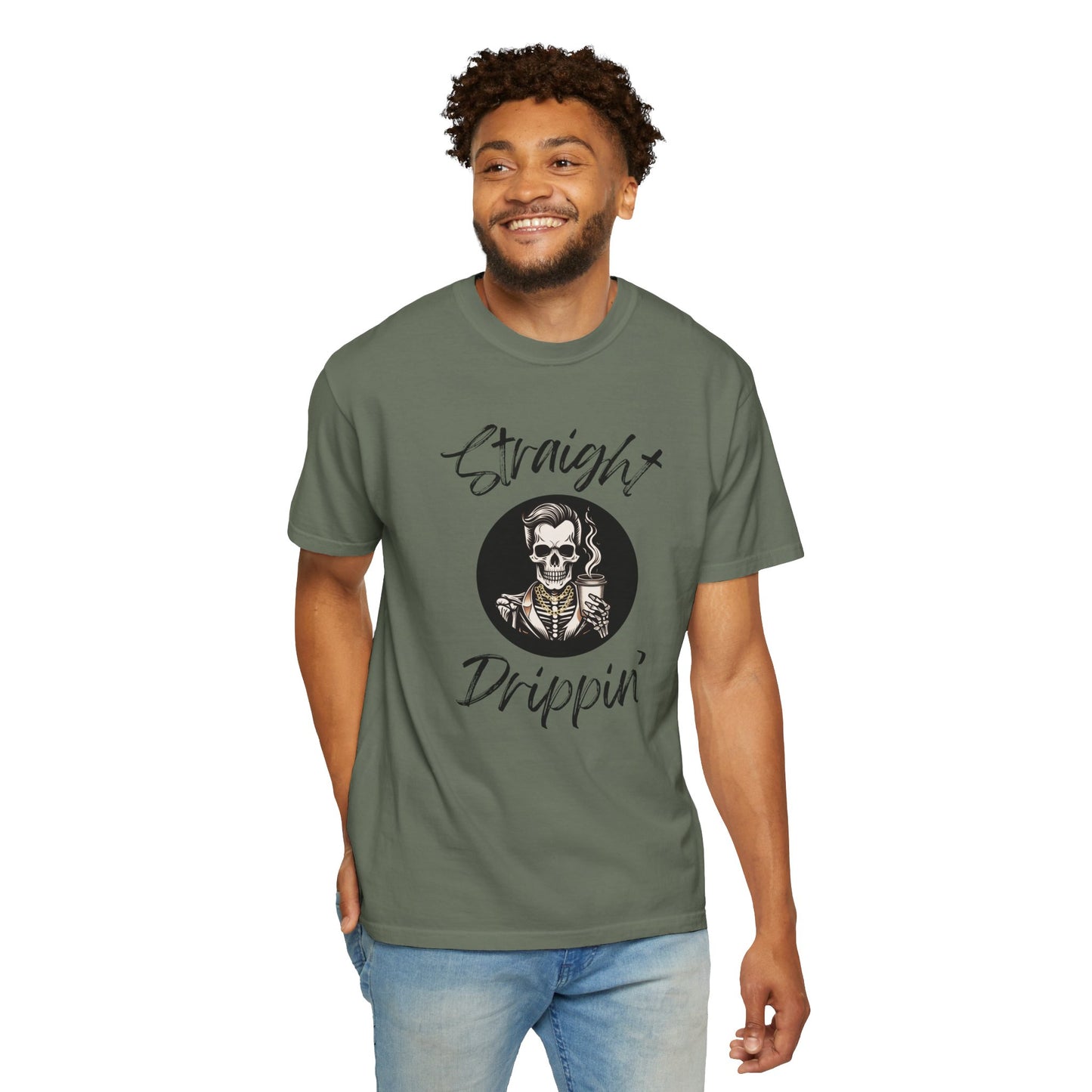 Striaight Drippin' Male Design - Unisex Garment-Dyed T-shirt - Pre Shrunk Cotton