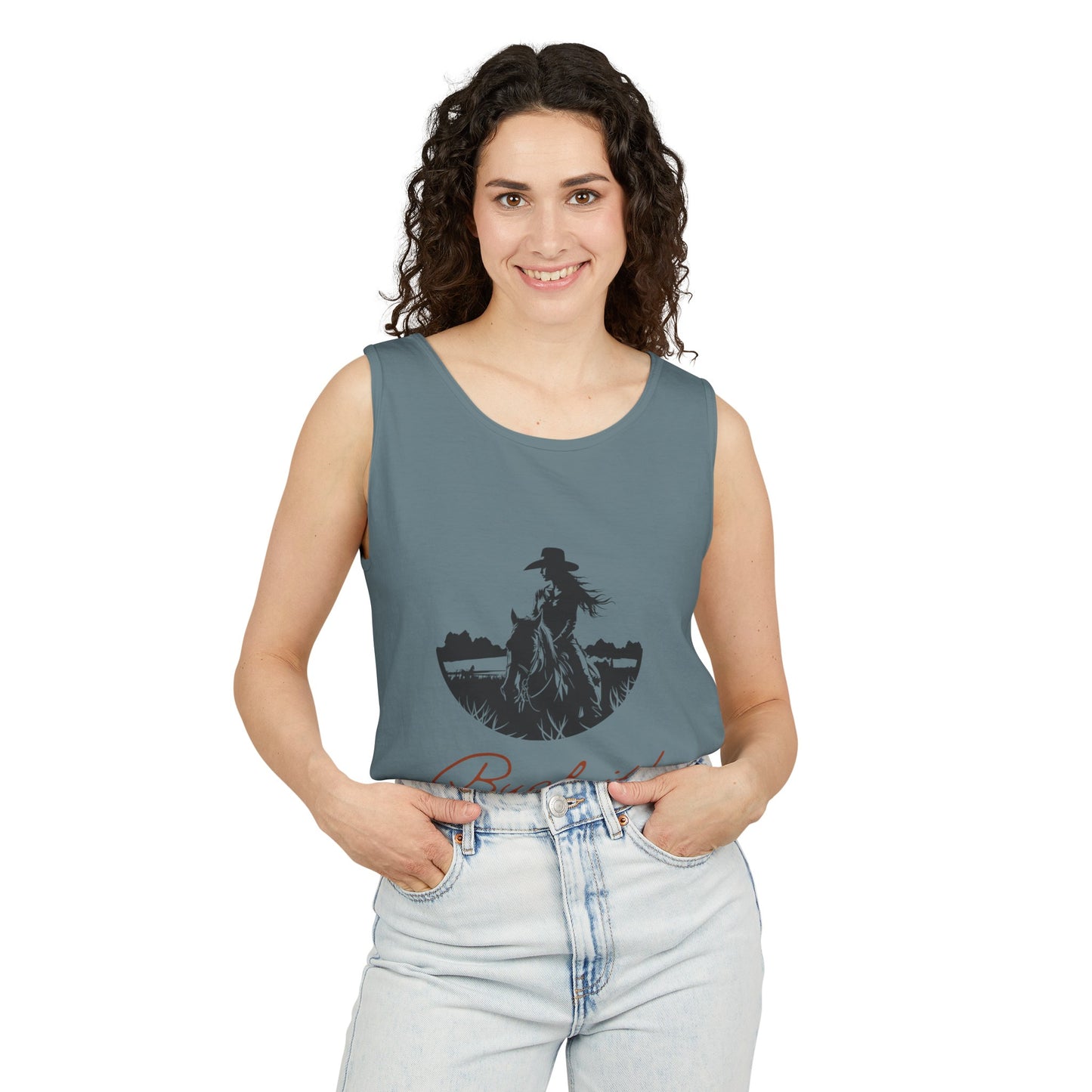 Horse Tank Top - Unisex Garment-Dyed - Buck It! Design 2