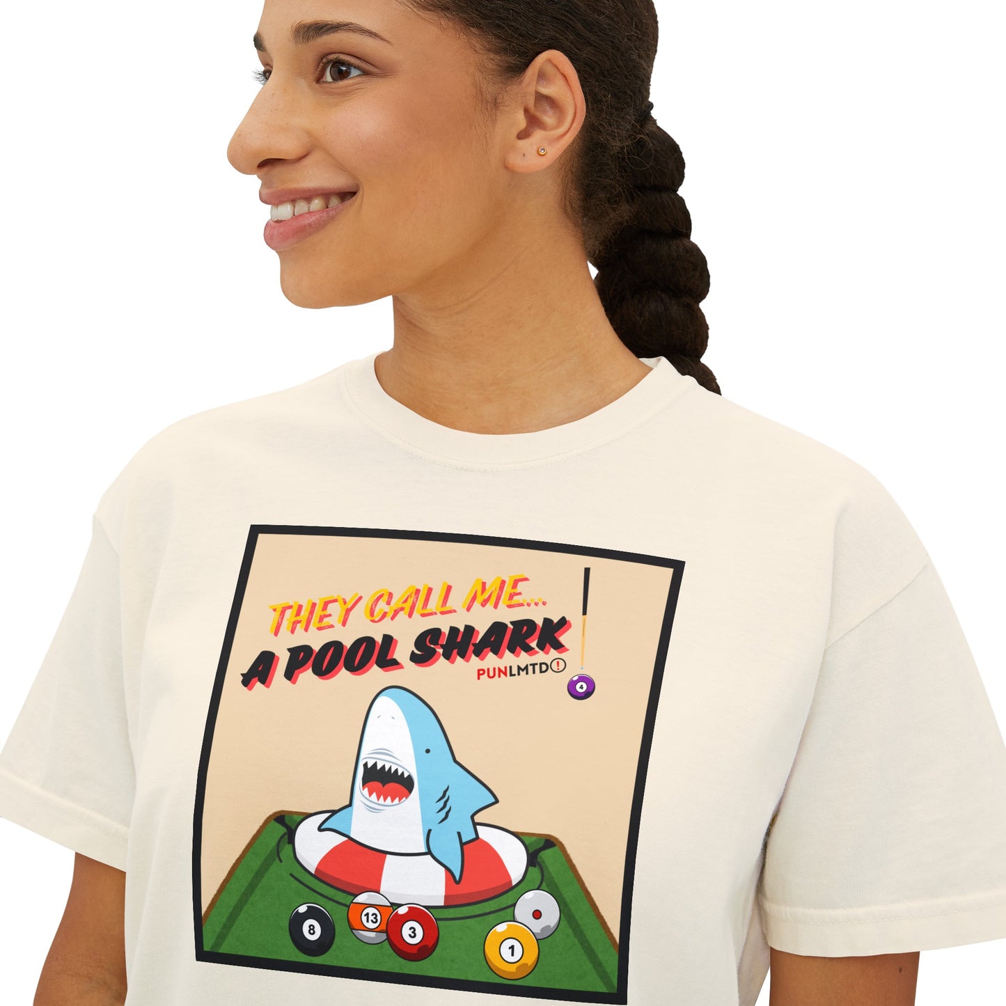 Funny Billiard Tee - They Call Me...A Pool Shark! Women's Boxy Tee