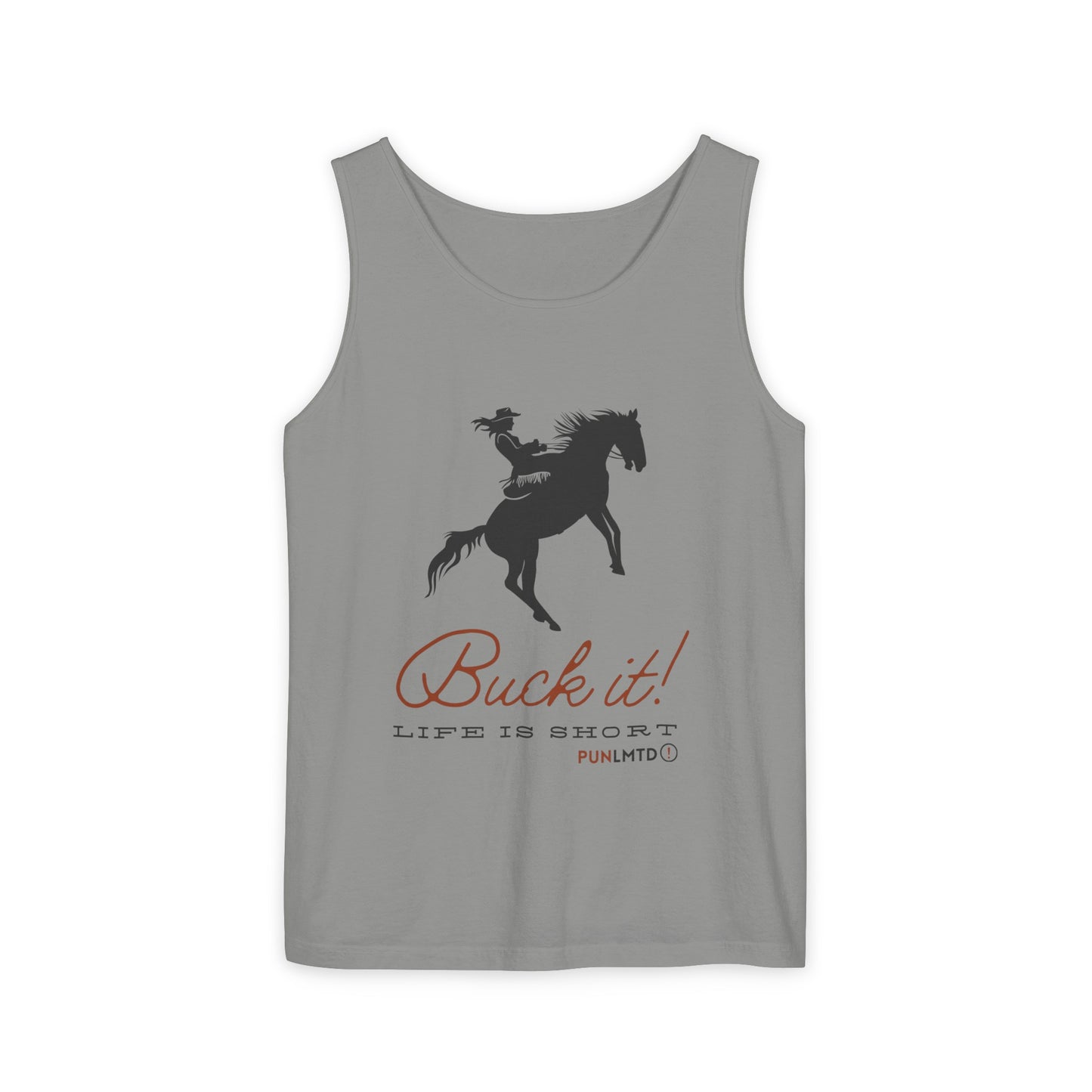 Unisex Garment-Dyed Tank Top - Buck It! Design 1