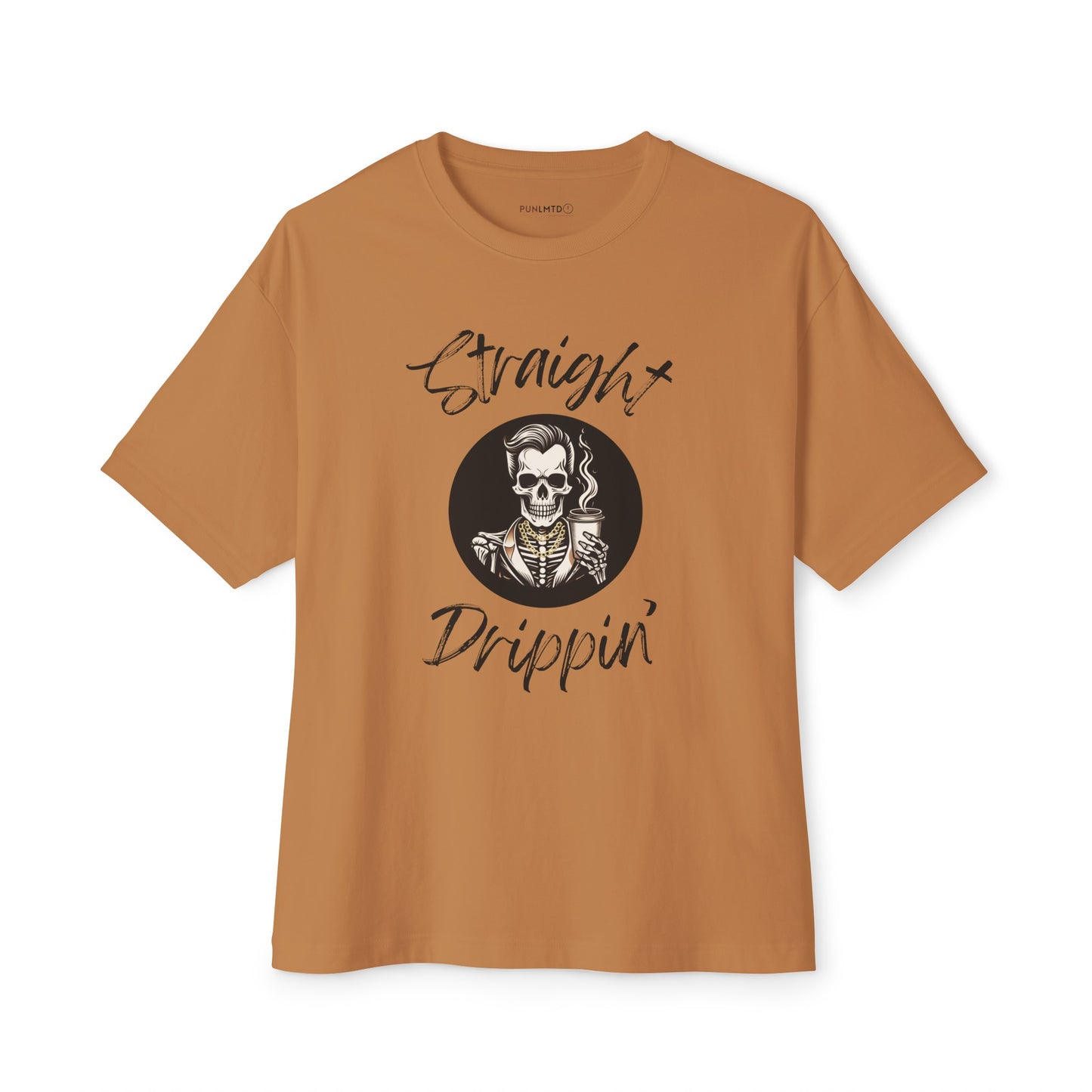 Straight Drippin' Male Skeleton Unisex Oversized Boxy Tee