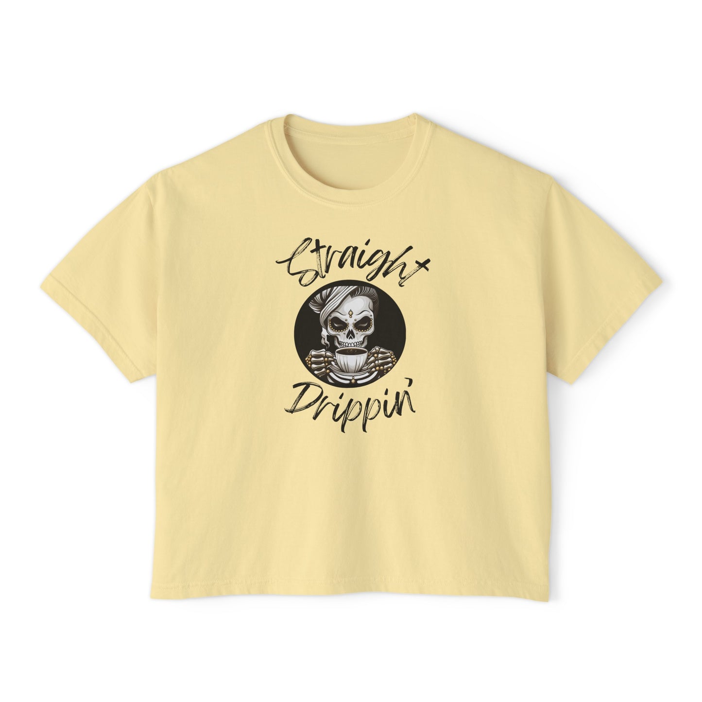 Straight Drippin' Female Skeleton Women's Boxy Tee