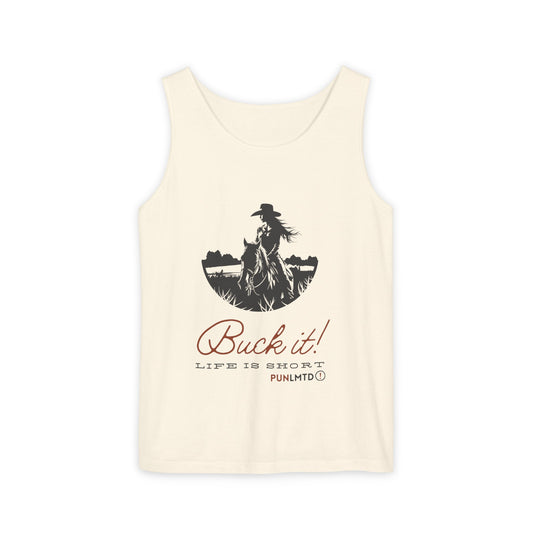 Horse Tank Top - Unisex Garment-Dyed - Buck It! Design 2