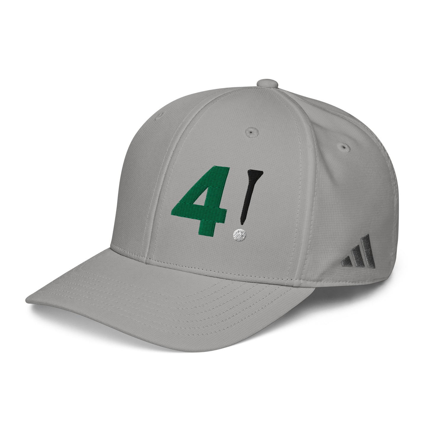 Golf Performance Hat - 4! - Adidas Performance Cap with 3D Puff Embroidery Design by Punlimited