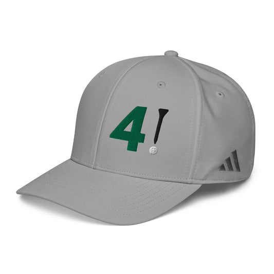 Golf Performance Hat - 4! - Adidas Performance Cap with 3D Puff Embroidery Design by Punlimited