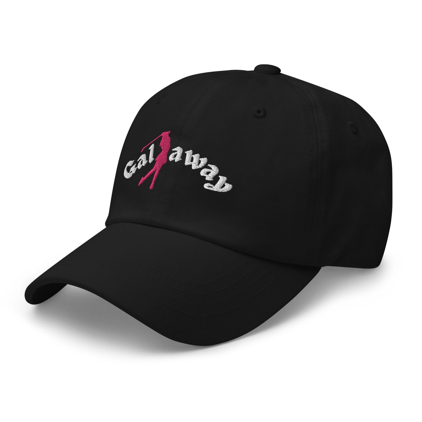 Dad hat - Golf Hat - Galaway Embroidered Dad Hat by Punlimited - Black