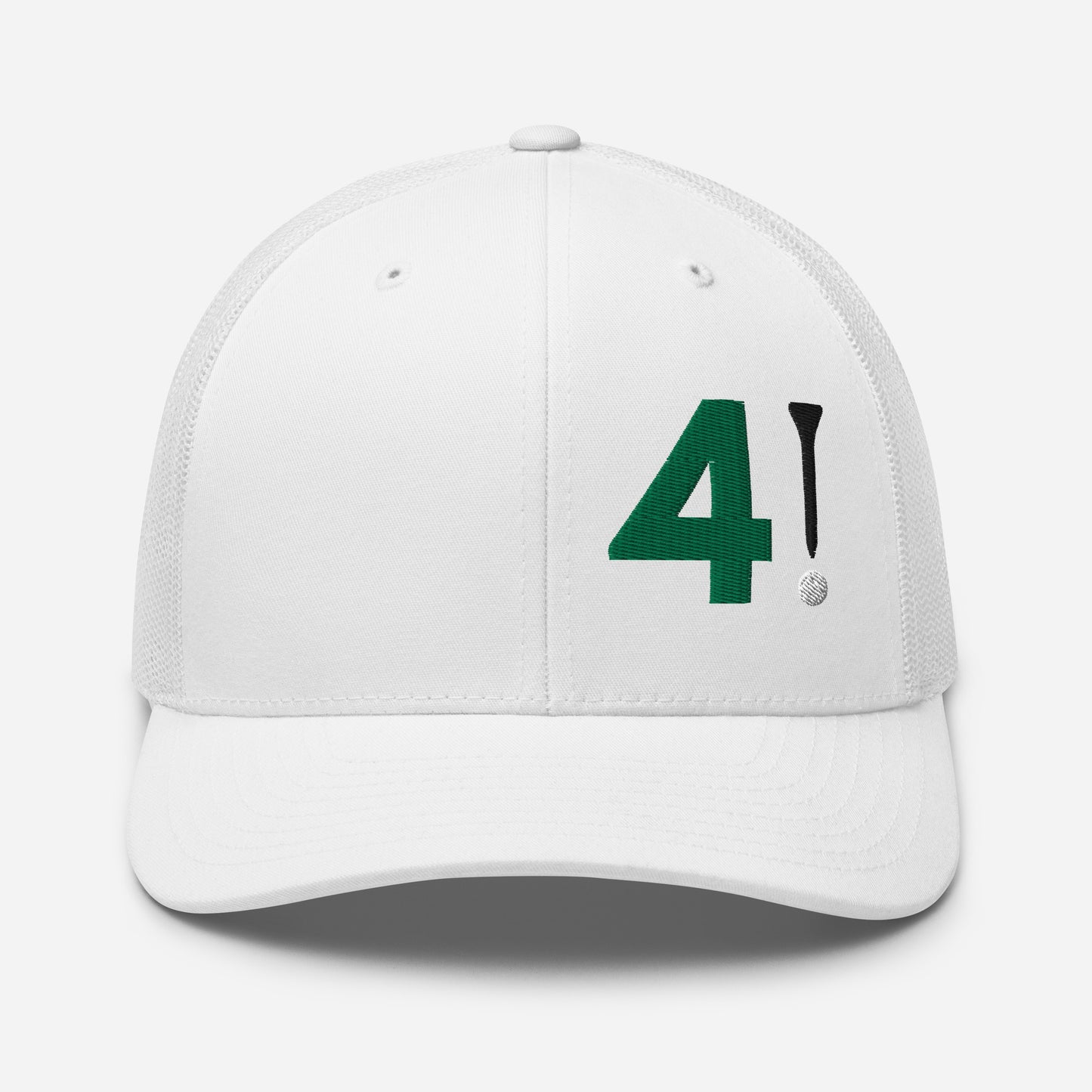 Golf Trucker Hat - 4! 3D Embroidered Standard Trucker Hat by Punlimited